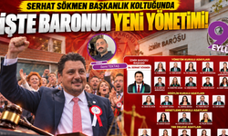 İzmir Barosu’nda yeni dönem: Serhat Sökmen’in yönetim kadrosu belli oldu!
