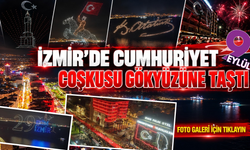 İzmir’de Cumhuriyet coşkusu gökyüzüne taştı