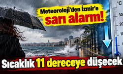 Meteoroloji'den İzmir'e sarı alarm! Sıcaklık 11 dereceye düşecek