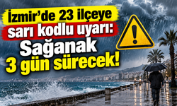 İzmir'de 23 ilçeye sarı kodlu uyarı: Sağanak 3 gün sürecek
