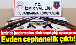 İzmir'de jandarmadan silah kaçakçılığı operasyonu: Evden cephanelik çıktı!