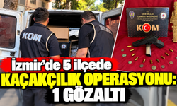 İzmir’de 5 ilçede kaçakçılık operasyonu: 1 gözaltı