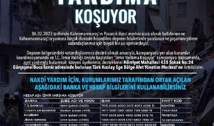 'İzmir Yardıma Koşuyor' kampanyasıyla tek yürek oldular