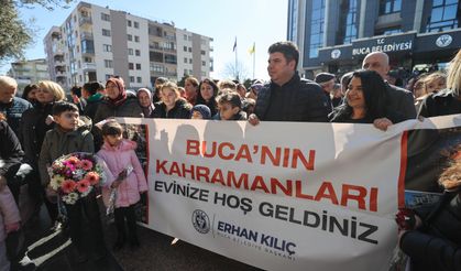 Buca’nın kahramanları evlerine döndü