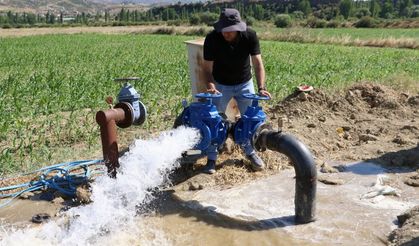 Manisa Kula'da içme suyu hattında test aşamasında