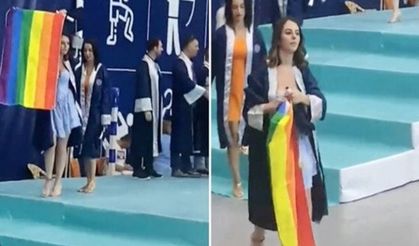 LGBT bayrağına işlem başlattılar