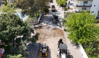 Aydın'da yol yapım çalışmaları sürüyor