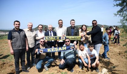 Keşan Fenerbahçeliler Derneği Hatıra Ormanı için ilk fidanlar dikildi