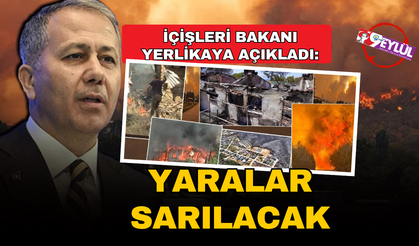 Bakan Yerlikaya açıkladı; İzmir yangınının yaraları sarılacak