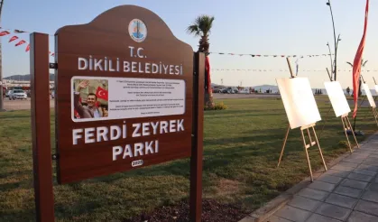 Ferdi Zeyrek’in adı Dikili’deki yeni parkta ölümsüzleşti