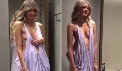 Podyuma çıkan fenomenin elbisesi sosyal medyayı ikiye böldü