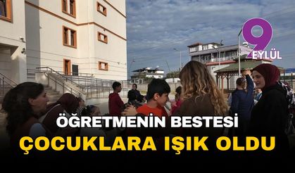 Öğretmenin bestesi öğrencilerin renkli dünyasına ışık tuttu