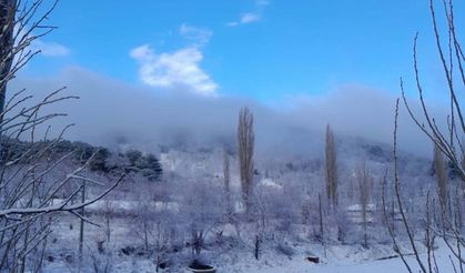 İzmir'in zirvesinde beyaz şölen: Ödemiş'te kar kartpostallık manzaralar yarattı