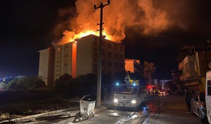 Lise yurdunda korkutan yangın