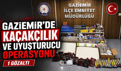 Gaziemir'de kaçakçılık ve uyuşturucu operasyonu: 1 gözaltı