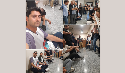 Bayraklı'da koridorlarda oturma eylemi başladı