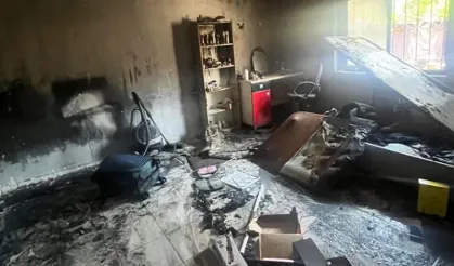 Eski eş evini ateşe verdi