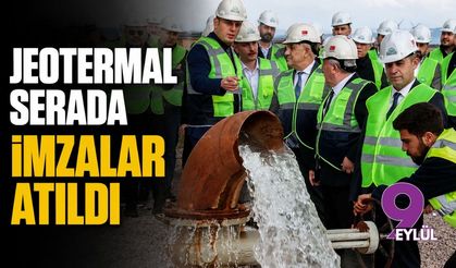Jeotermal serada  imzalar atıldı