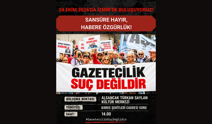 İzmir'de basın meslek örgütlerinden 'Sansüre hayır, habere özgürlük' yürüyüşü!