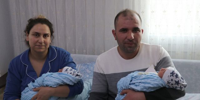 Gaziantepli depremzede çift, ikiz bebeklerini Fethiye'de kucaklarına aldılar