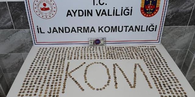 Otomobilde 757 tarihi sikke ele geçirildi