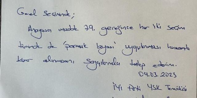 YSK'dan 'parmak boyası' kararı