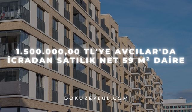 1.500.000,00 TL'ye Avcılar'da icradan satılık net 59 m² daire