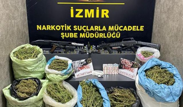 İzmir'de 33 adrese eş zamanlı uyuşturucu operasyonu