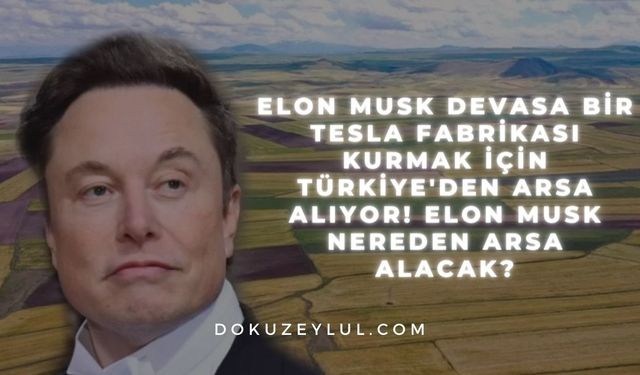 Elon Musk Devasa Bir Tesla Fabrikası Kurmak için Türkiye'den Arsa Alıyor! Elon Musk Nereden Arsa Alacak?