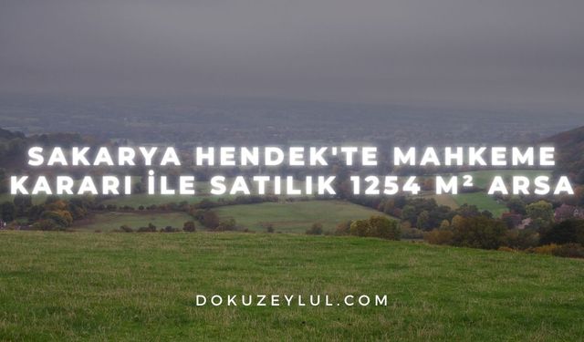 Sakarya Hendek'te mahkeme kararı ile satılık 1254 m² arsa
