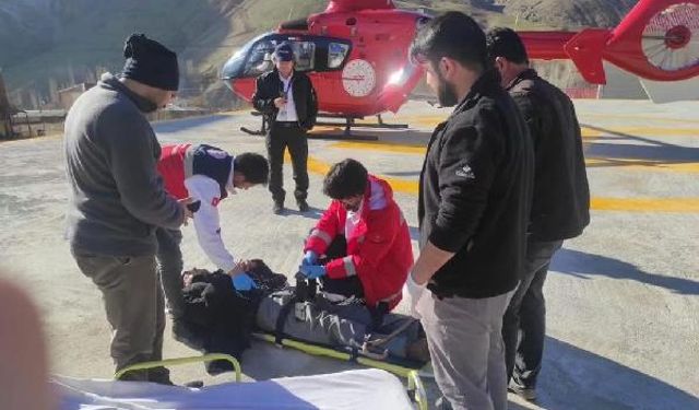 Ambulans helikopter, göğüs hastaları için havalandı