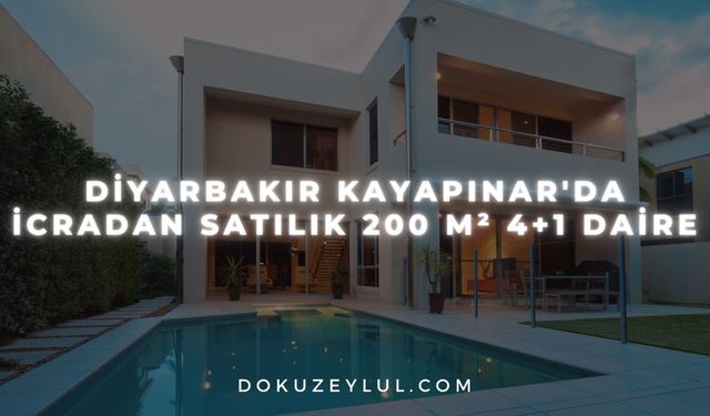 Diyarbakır Kayapınar'da icradan satılık 200 m² 4+1 daire