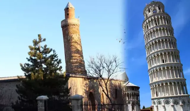 Pisa Kulesi’nden daha eğri! Elazığ’ın eğri minareli camii görenleri şaşırtıyor