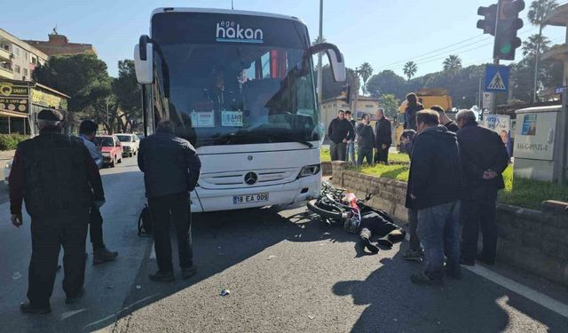 Aydın'da otobüsün çarptığı motosikletli öldü