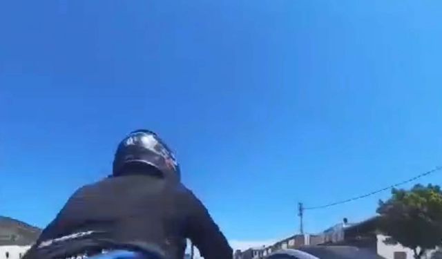 Bodrum'da motosiklet otomobile çarptı!