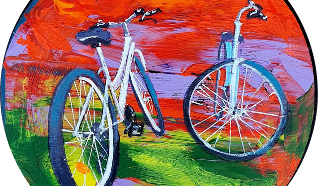 Ressam Burak Erim’in, ‘Bisikletin Halleri’ resim sergisi cumartesi günü açılıyor!