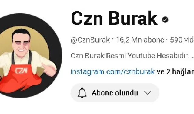 CZN Burak'tan YouTube'da Takipçi Rekoru