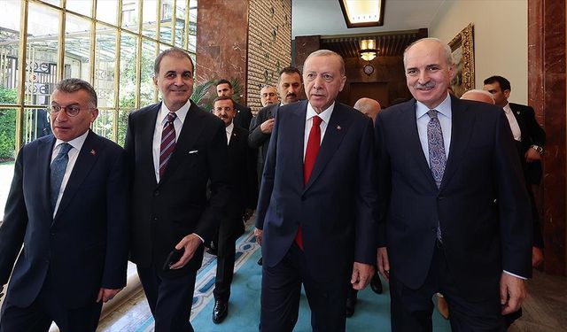 Cumhurbaşkanı Erdoğan, TBMM Başkanı Kurtulmuş'u ziyaret etti