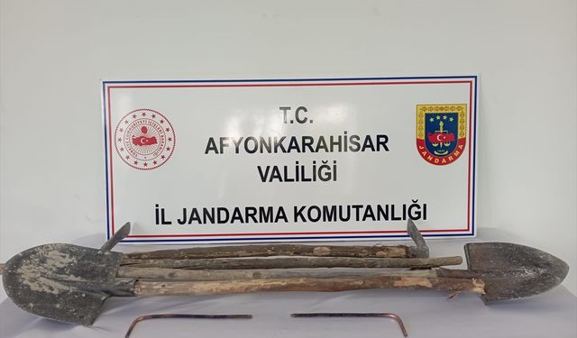 Afyonkarahisar'da kaçak kazı yapan şüpheli yakalandı