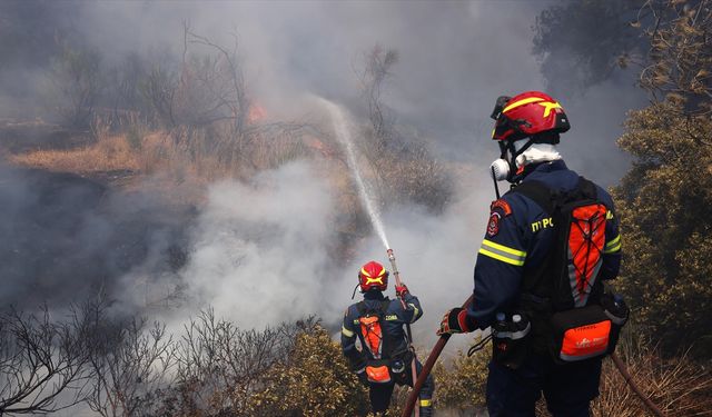Orman yangınları nedeniyle bir köy tahliye edildi