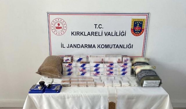 Kırklareli'de 55 bin makaron ele geçirildi