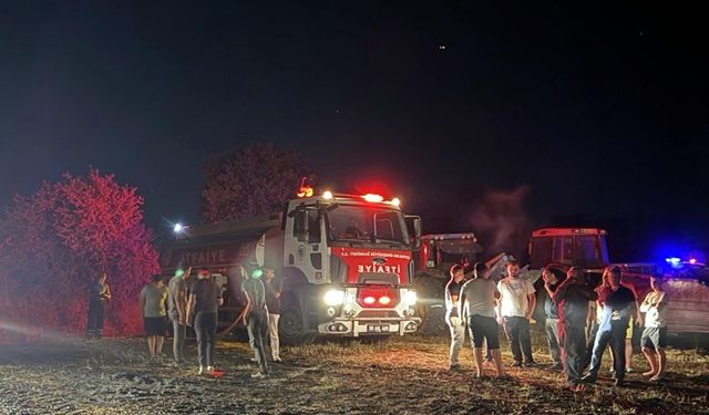 Tekirdağ’da buğday yüklü TIR ile 300 dönüm tarım arazisi yandı