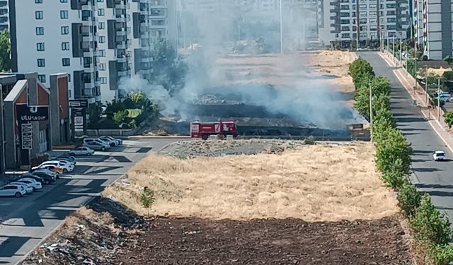 Yerleşim alanları arasında çıkan anız yangını söndürüldü