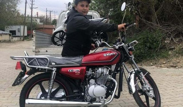 Devrilen motosikletin 13 yaşındaki sürücüsü öldü