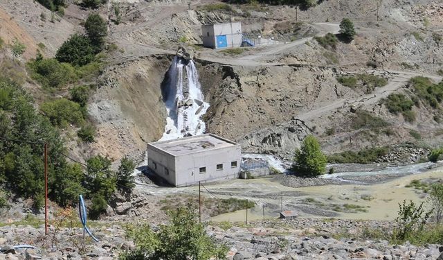 Amasya'da HES alanında heyelan