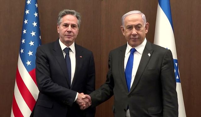 Netanyahu, ateşkes müzakerelerini görüşmek için İsrail'e gelen Blinken ile bir araya geldi