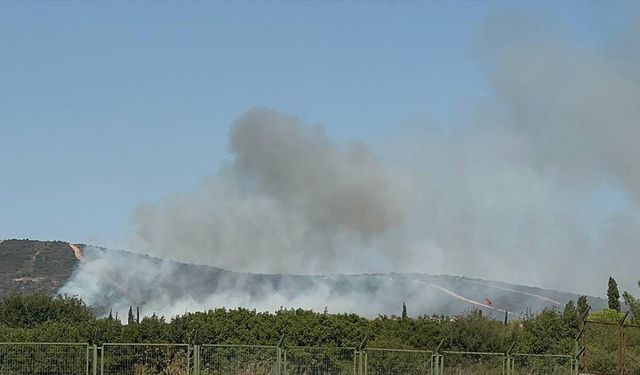 Tuzla Piyade Okulu arazisinde yangın çıktı