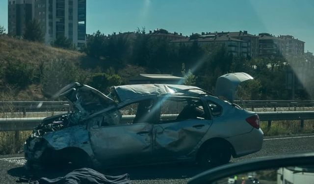 Ankara'da otomobil takla attı: 1 ölü