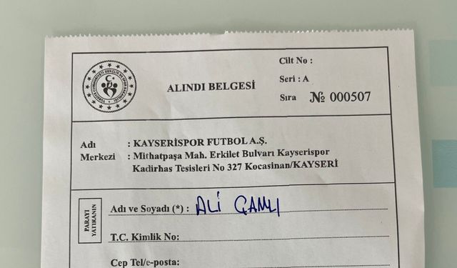 Kayserispor Başkanı Ali Çamlı: Olivier Kemen’deki hatamdan dolayı 96 bin 250 Euro'yu kulübe bağışlıyorum