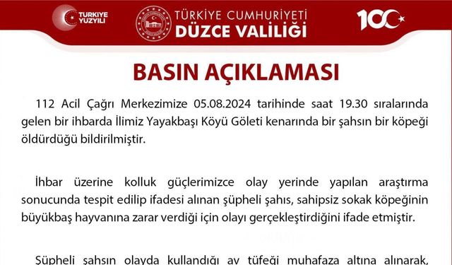 Köpeği tüfekle öldürdü, gözaltına alındı